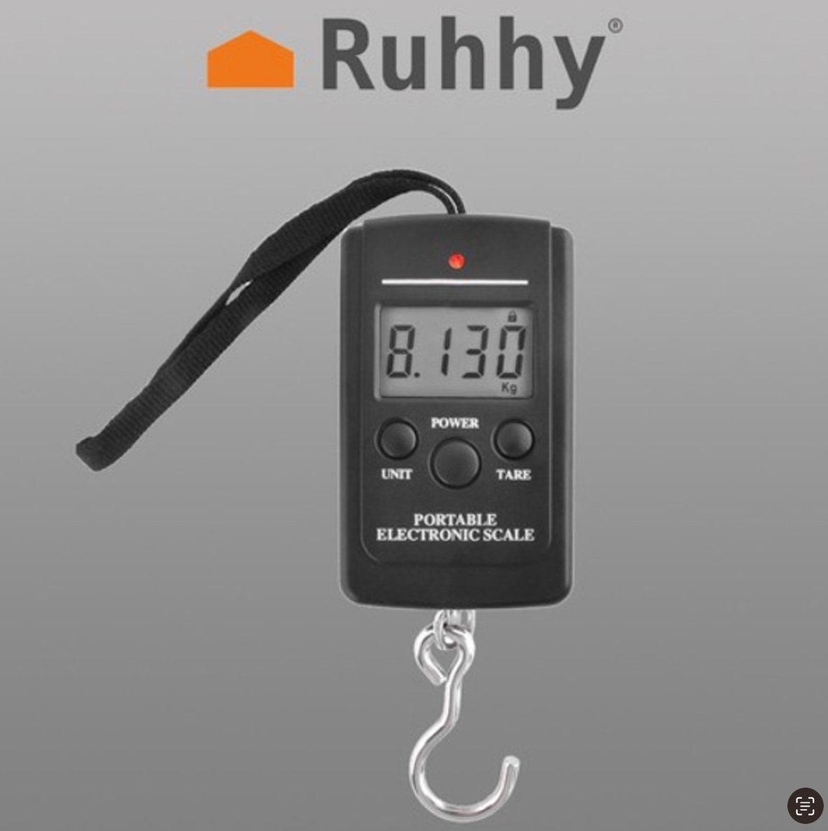 Digital Hanging Hook Scale — LCD Display, Up to 40kg