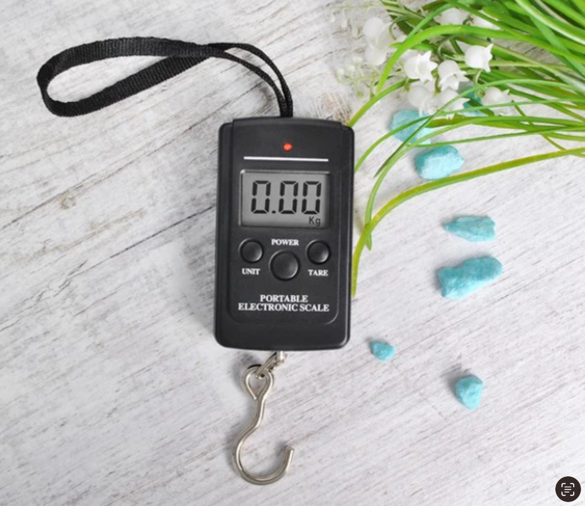 Digital Hanging Hook Scale — LCD Display, Up to 40kg