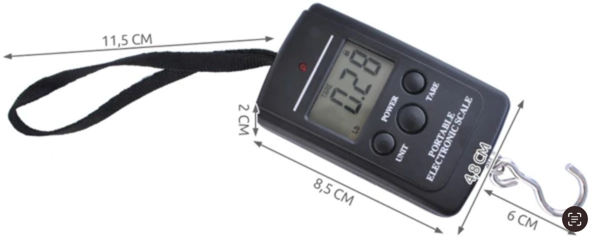 Digital Hanging Hook Scale — LCD Display, Up to 40kg