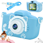 Kids Digital Camera with Games — Cute Kitten Design, 2" Display