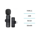 Wireless Bluetooth Lavalier Microphone — USB-C, Dynamic Clip-On