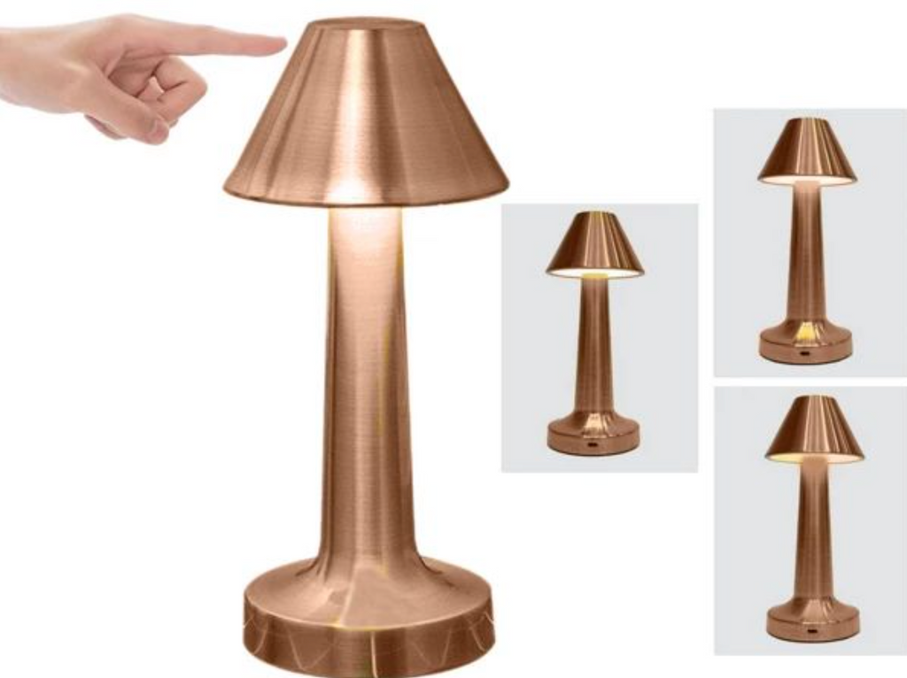 Touch Bedside Table Lamp — Wireless 3 Color LED Night Light