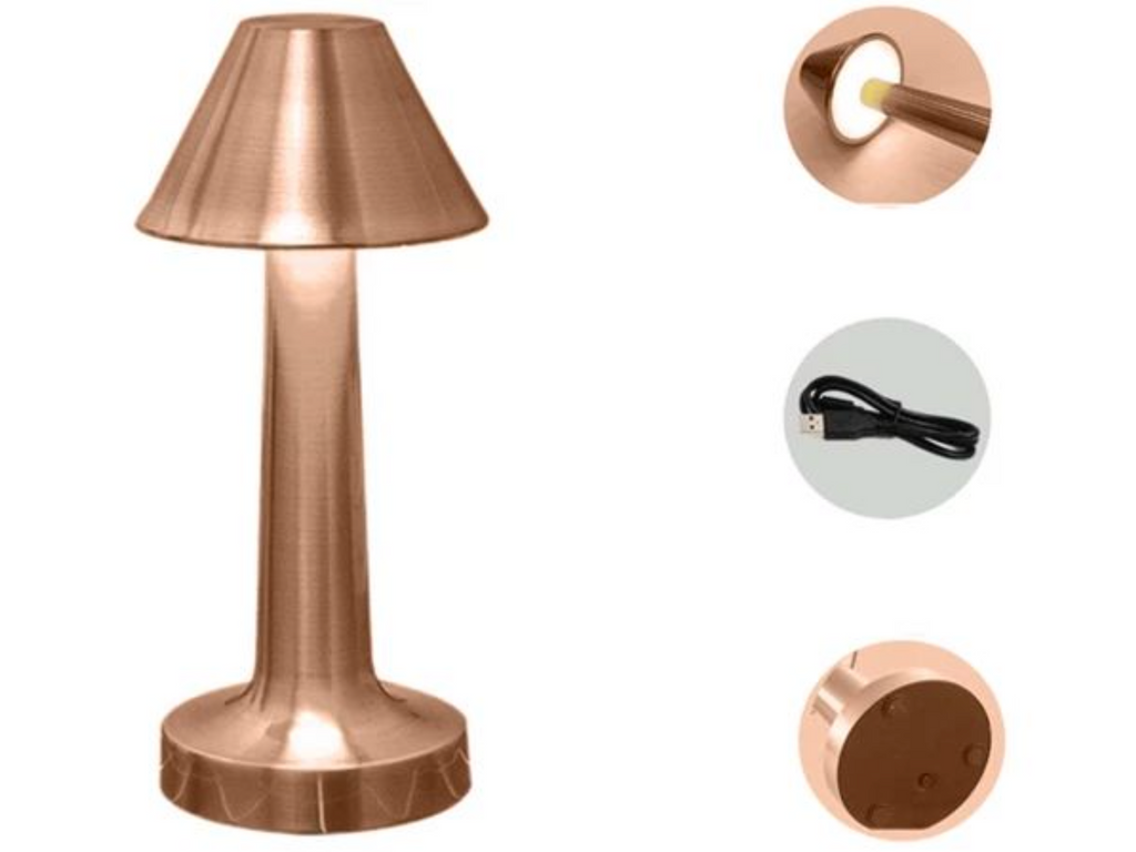Touch Bedside Table Lamp — Wireless 3 Color LED Night Light