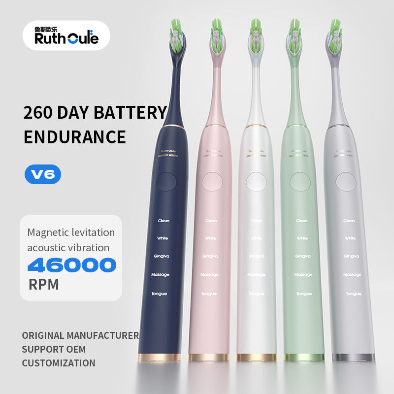 V8 Smart Sonic Electric Toothbrush IPX7 5 Modes 320-Day Long Endurance 46000 High-Frequency Vibrations Teeth Whitening Home