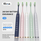 V8 Smart Sonic Electric Toothbrush IPX7 5 Modes 320-Day Long Endurance 46000 High-Frequency Vibrations Teeth Whitening Home
