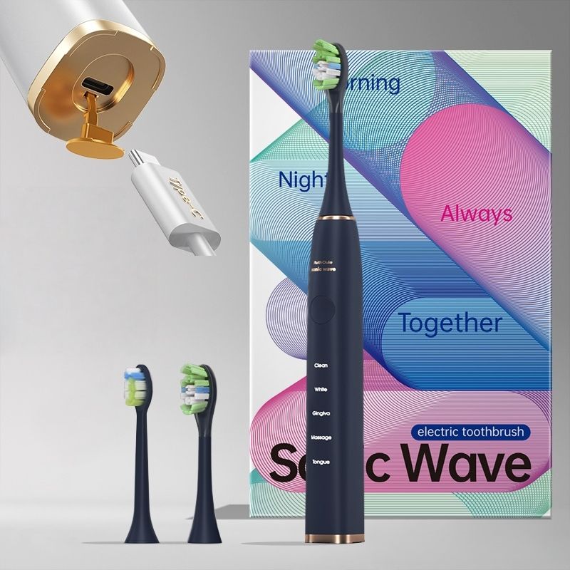 V8 Smart Sonic Electric Toothbrush IPX7 5 Modes 320-Day Long Endurance 46000 High-Frequency Vibrations Teeth Whitening Home